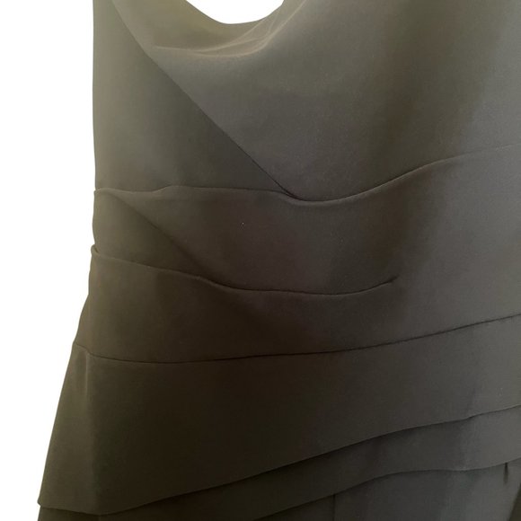 RALPH LAUREN Cocktail One Shoulder Dress Black Size 16 NWT - Picture 15 of 16